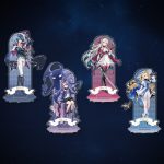 鳴潮 琉光彩影シリーズの箔押し風キャラクターアート入りアクリルスタンド