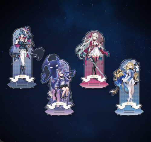 鳴潮 琉光彩影シリーズの箔押し風キャラクターアート入りアクリルスタンド