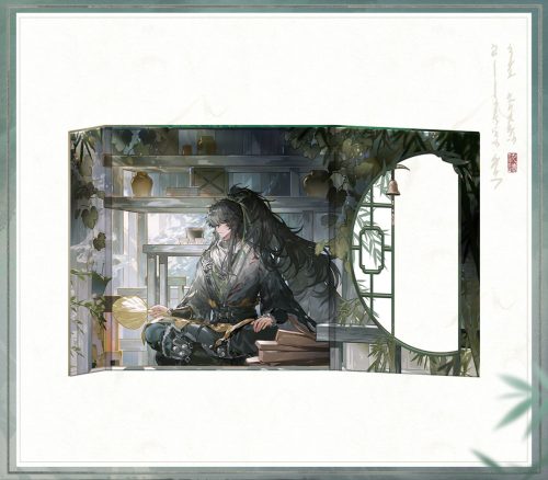 鳴潮の仇遠イラストを使用した横型屏風風色紙ボード